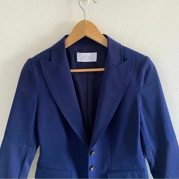 PEARL By Lela Rose Navy Blue Blazer Sz 0 - Picture 2 of 8